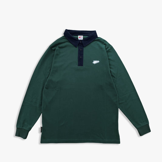Polo Shirt Long Sleeve Pique Forest