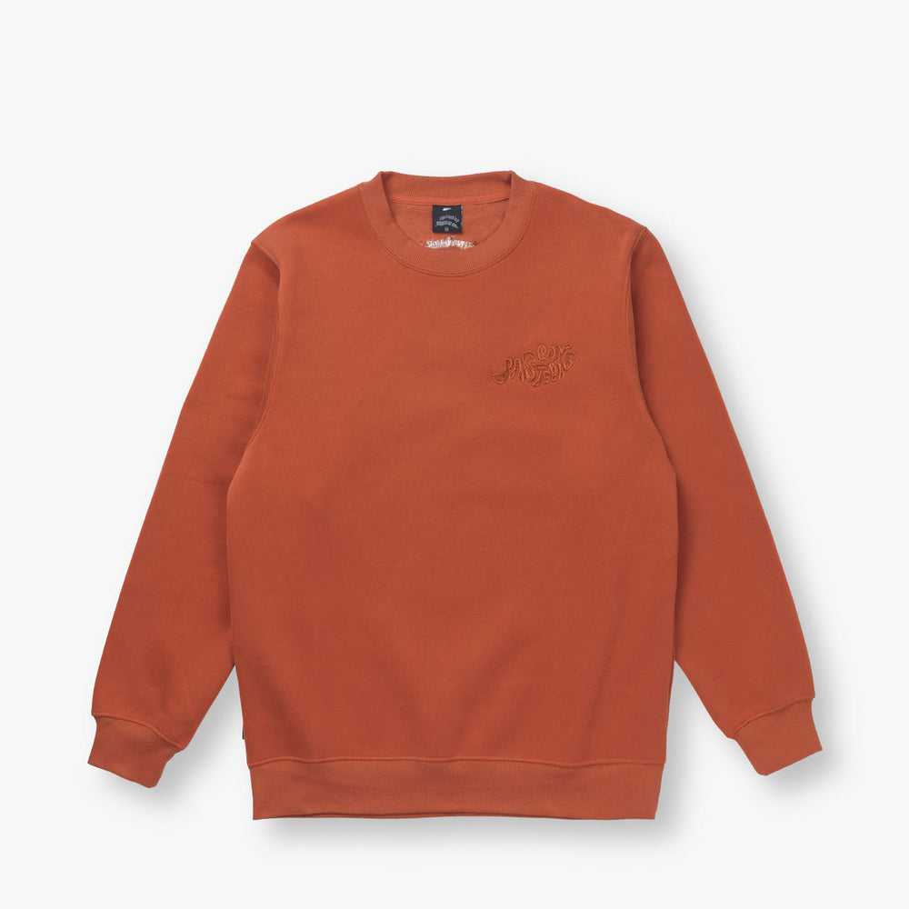 CAN EMB SCRIPT CREWNECK - RUST