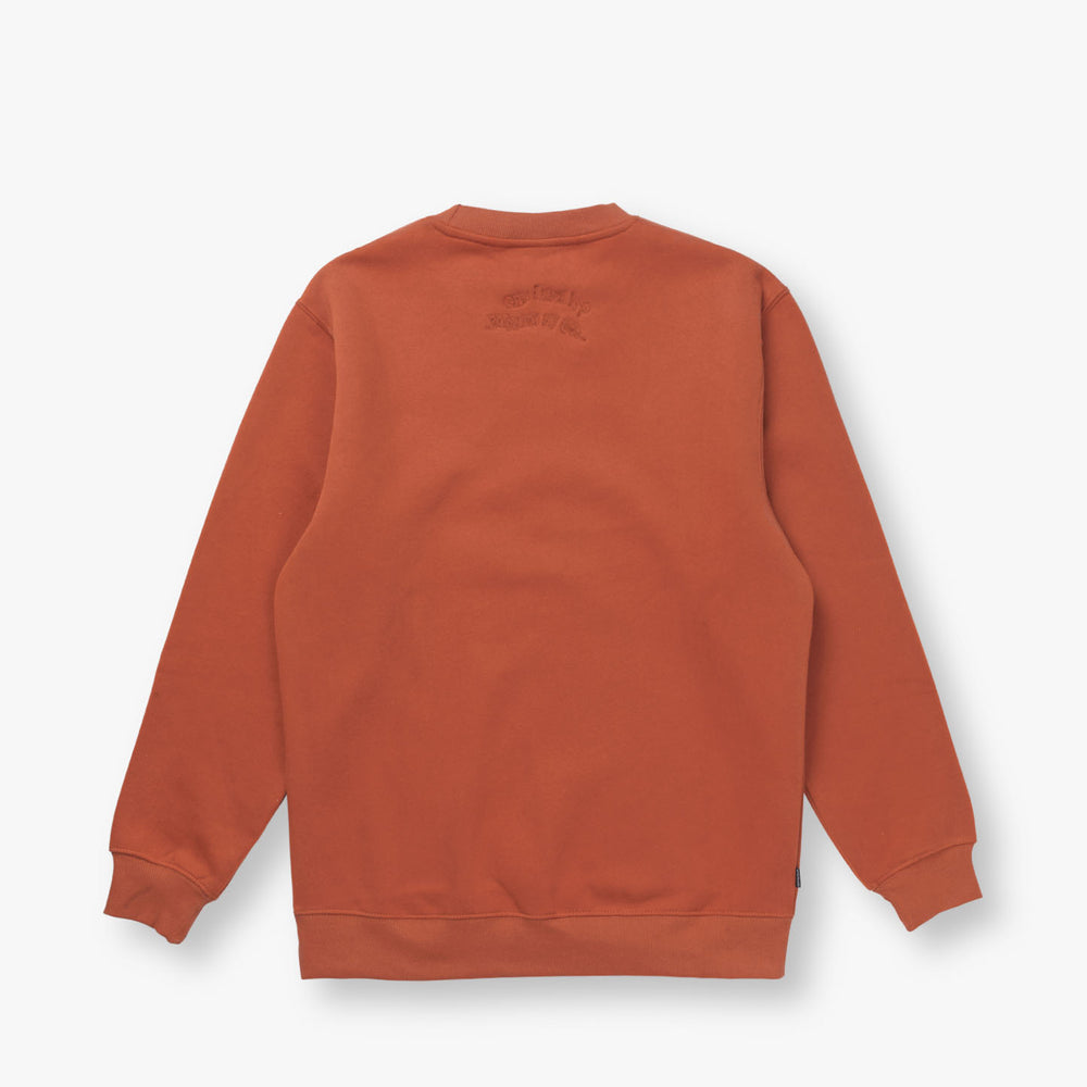 CAN EMB SCRIPT CREWNECK - RUST