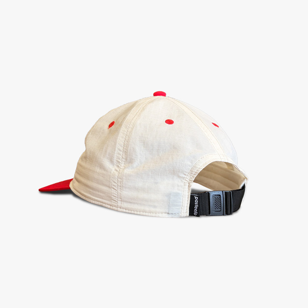 CONTRAST CAP - CREAM/RED