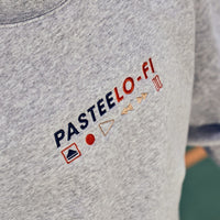 LO-FI EMB CREWNECK - HEATHER GREY