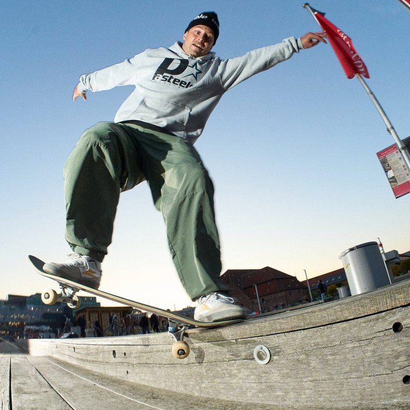 P STEELO HOODIE - HEATHER GREY/DARK TEAL