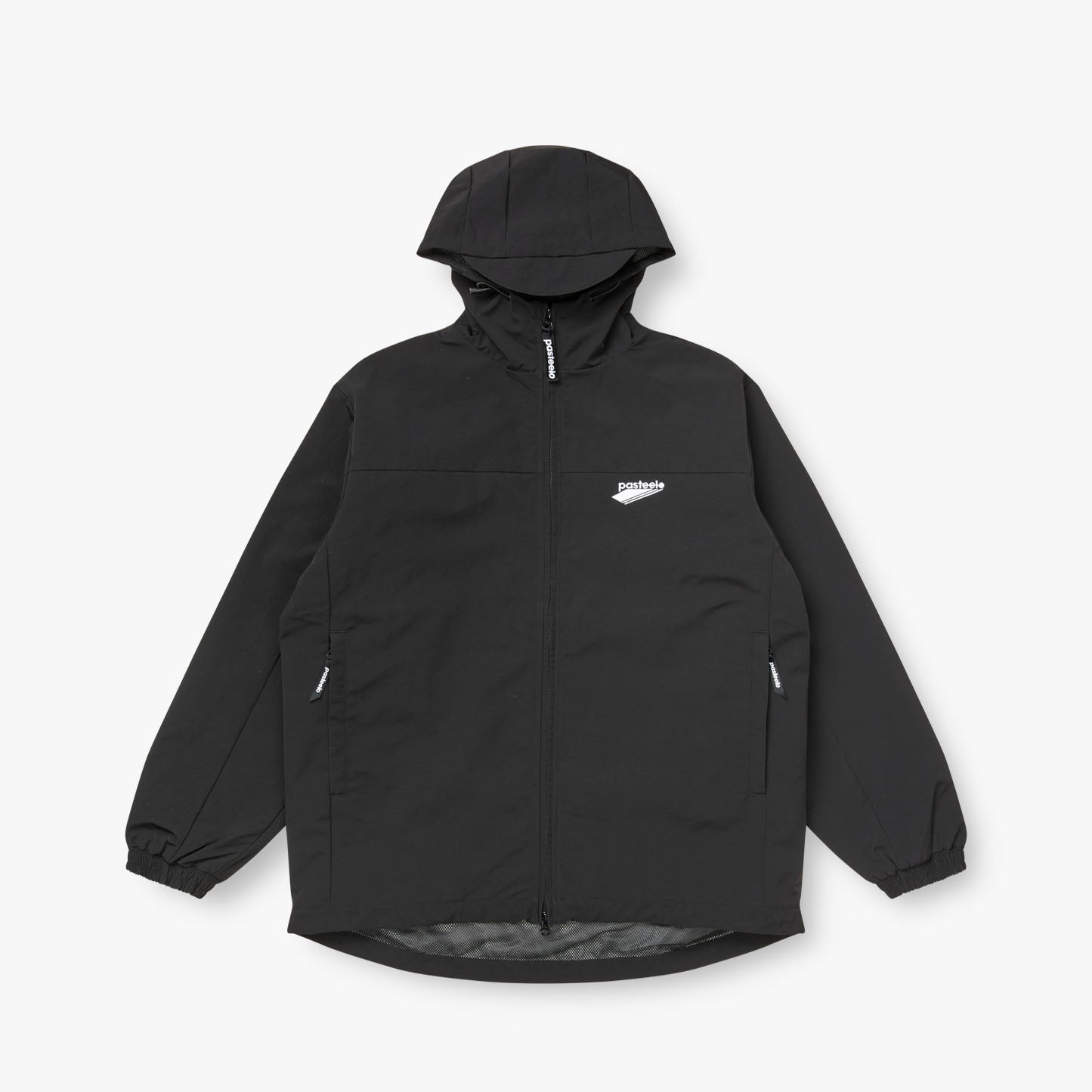 HOODED SHELL JACKET - BLACK – Pasteelo