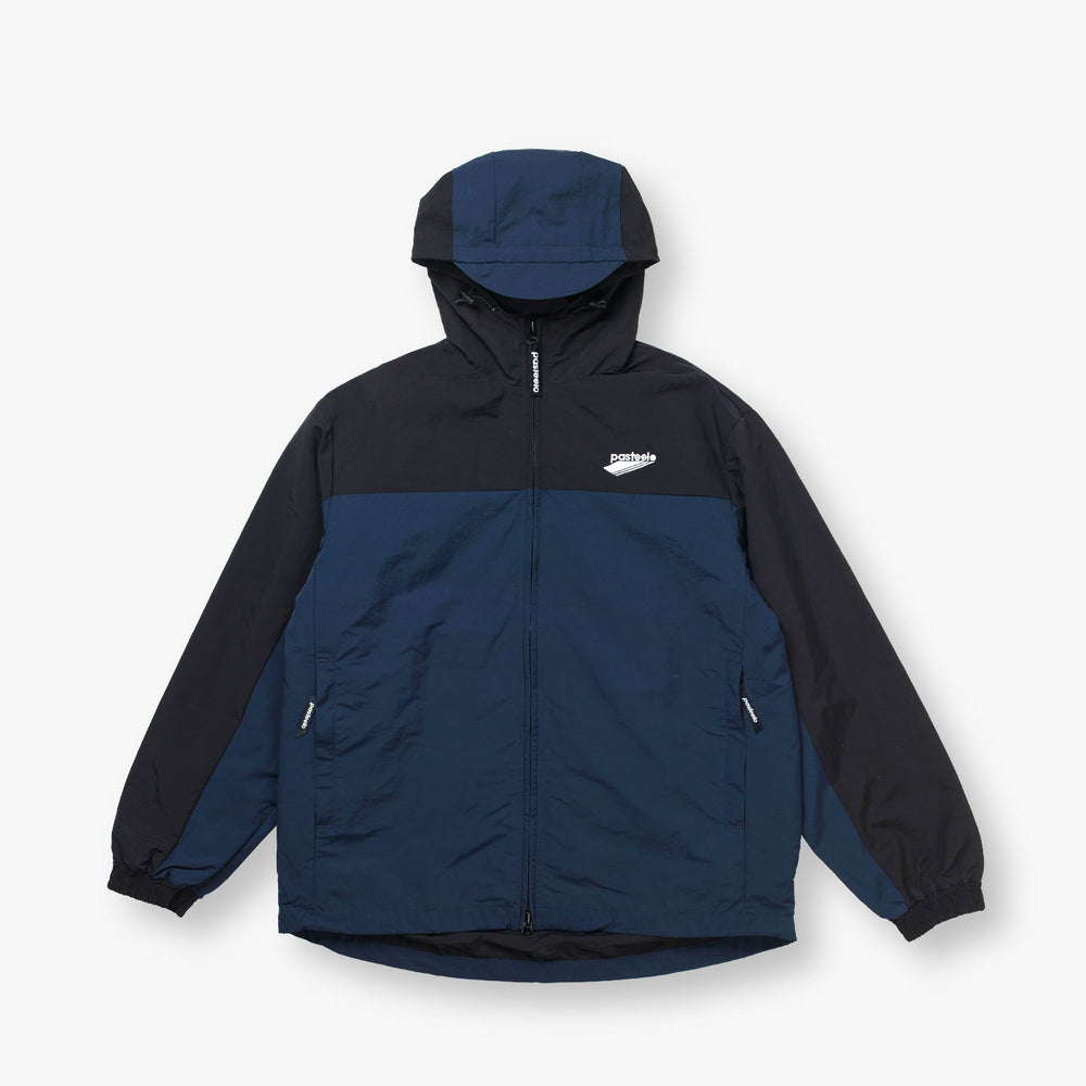 HOODED WINDBREAKER - BLACK/NAVY