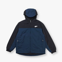 HOODED WINDBREAKER - BLACK/NAVY