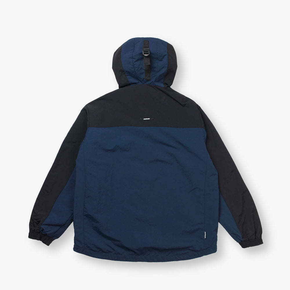 HOODED WINDBREAKER - BLACK/NAVY