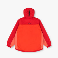 HOODED SHELL JACKET - RED/ORANGE