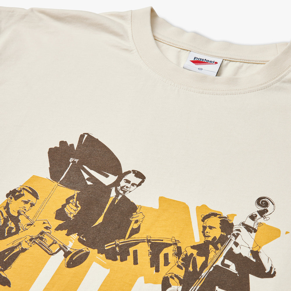 JAZZ CATS TEE - CREAM