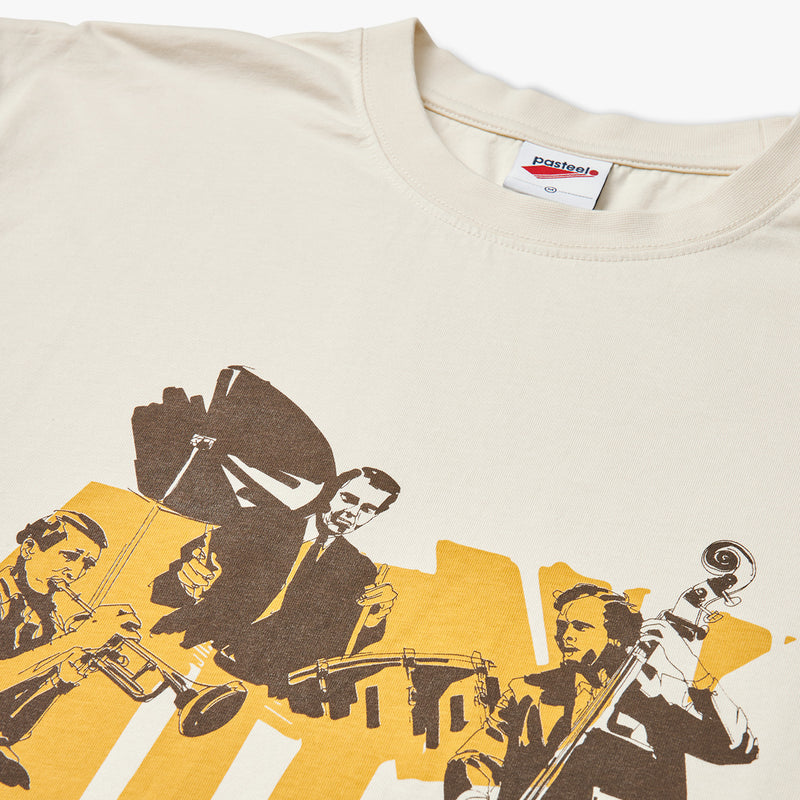 JAZZ CATS TEE - CREAM