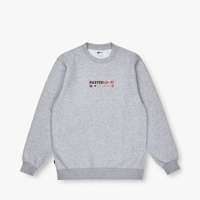 LO-FI EMB CREWNECK - HEATHER GREY