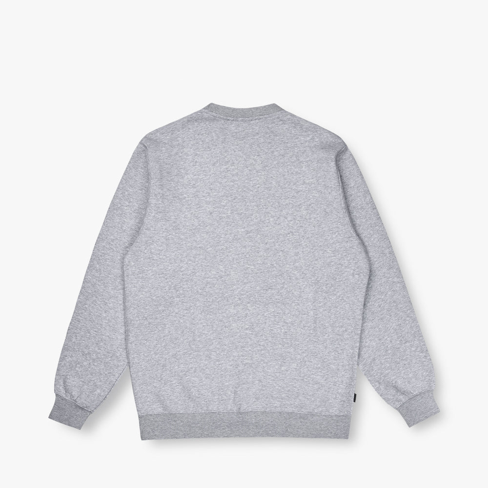 LO-FI EMB CREWNECK - HEATHER GREY