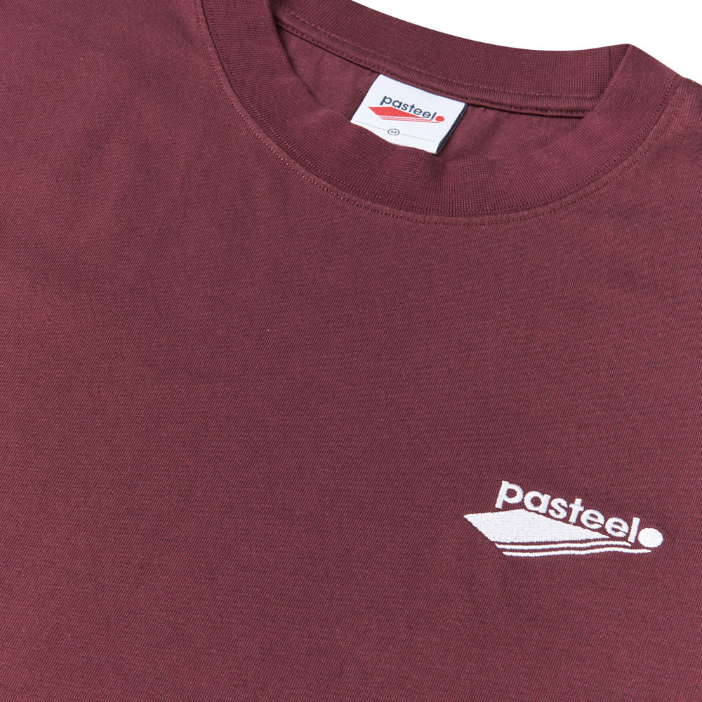 O.G. EMBROIDERED TEE - BURGUNDY