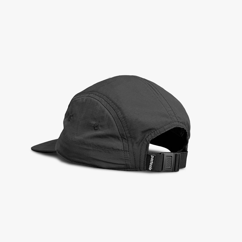 RACE 5 PANEL CAP - BLACK