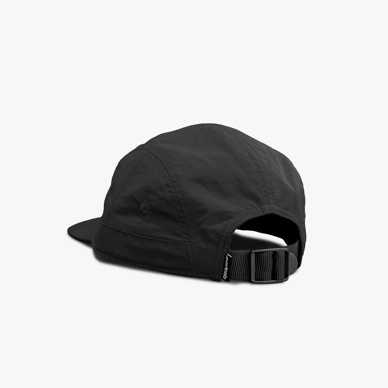 RIPSTOP 5 PANEL CAP - BLACK