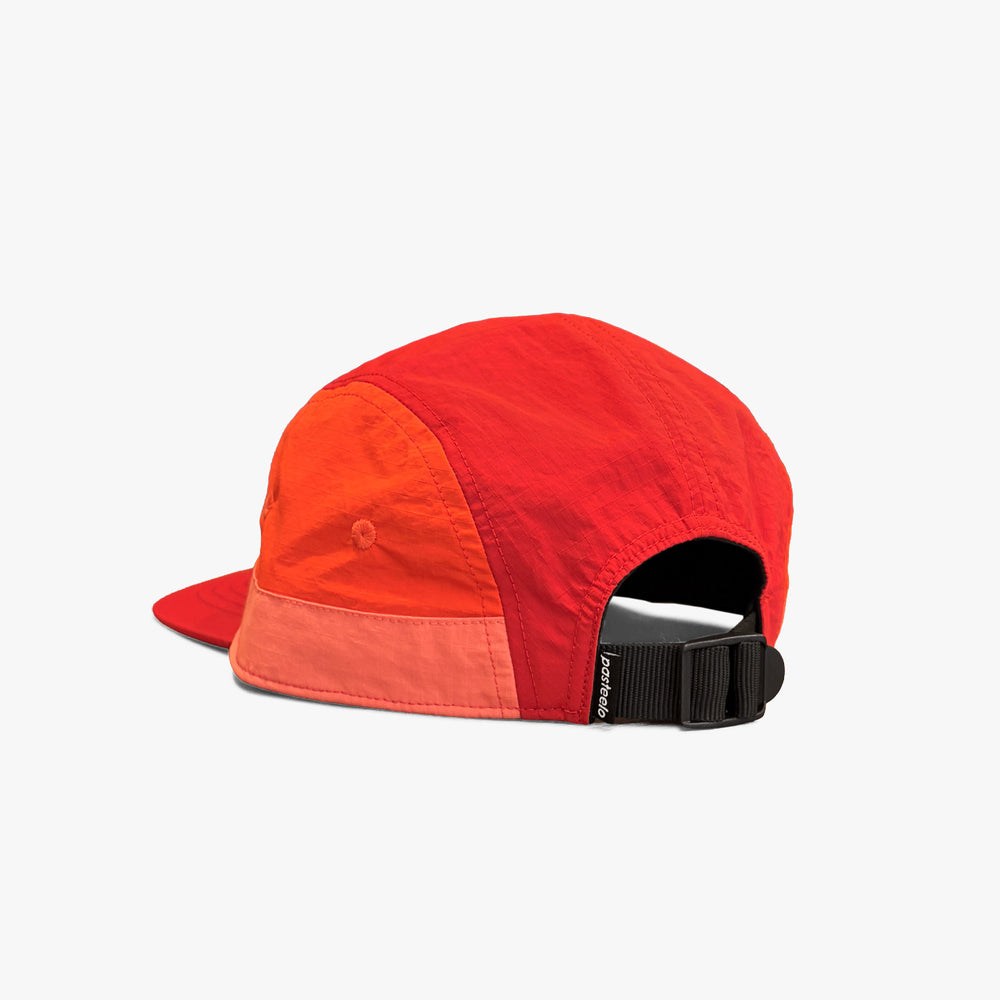 RIPSTOP 5 PANEL CAP - RED/ORANGE