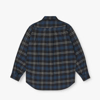 COTTON FLANNEL SHIRT - NAVY/BLACK PLAID