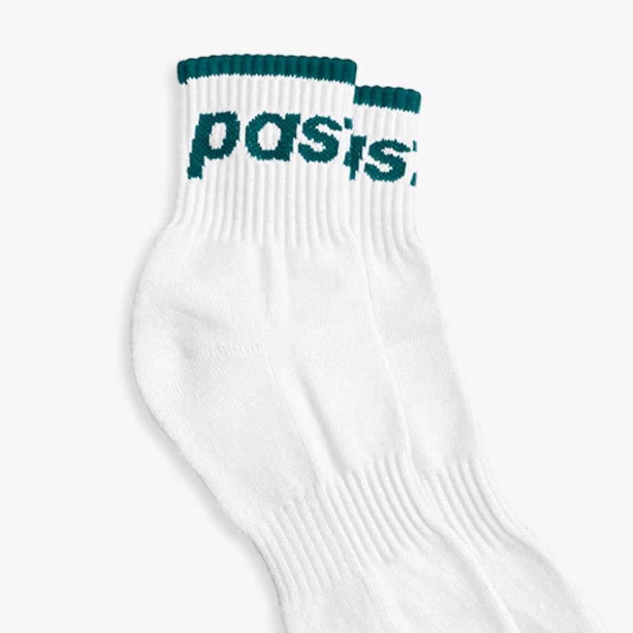 SPORTS SOCKS MID - WHITE/DARK TEAL