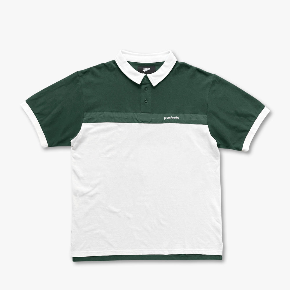 STRIPE POLO SHIRT - FOREST/WHITE
