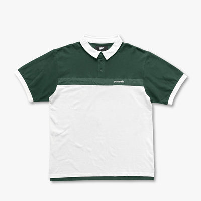 STRIPE POLO SHIRT - FOREST/WHITE