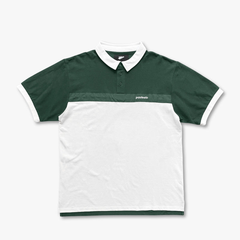 STRIPE POLO SHIRT - FOREST/WHITE