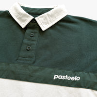 STRIPE POLO SHIRT - FOREST/WHITE