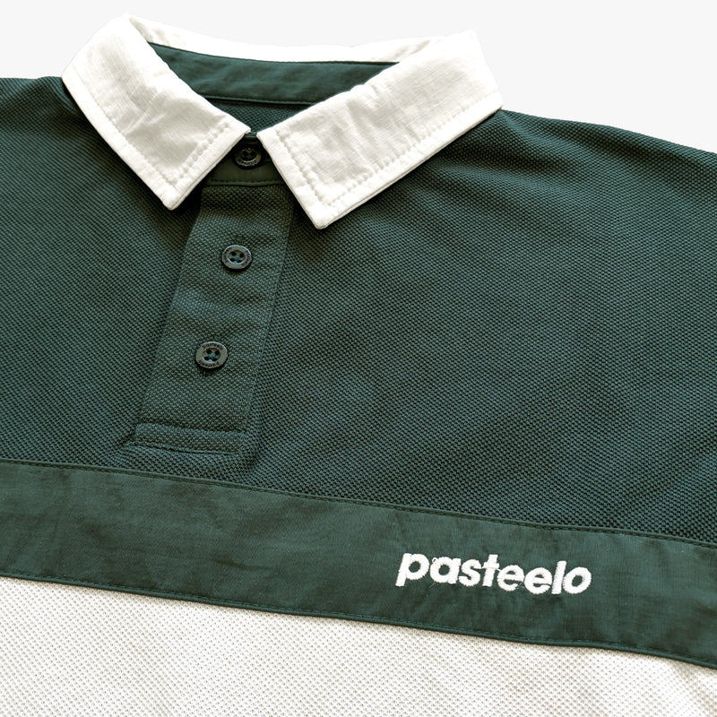 STRIPE POLO SHIRT - FOREST/WHITE