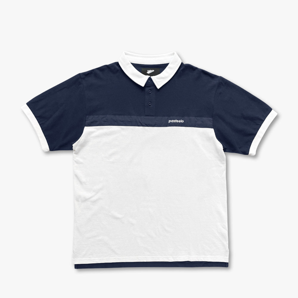 STRIPE POLO SHIRT - NAVY/WHITE