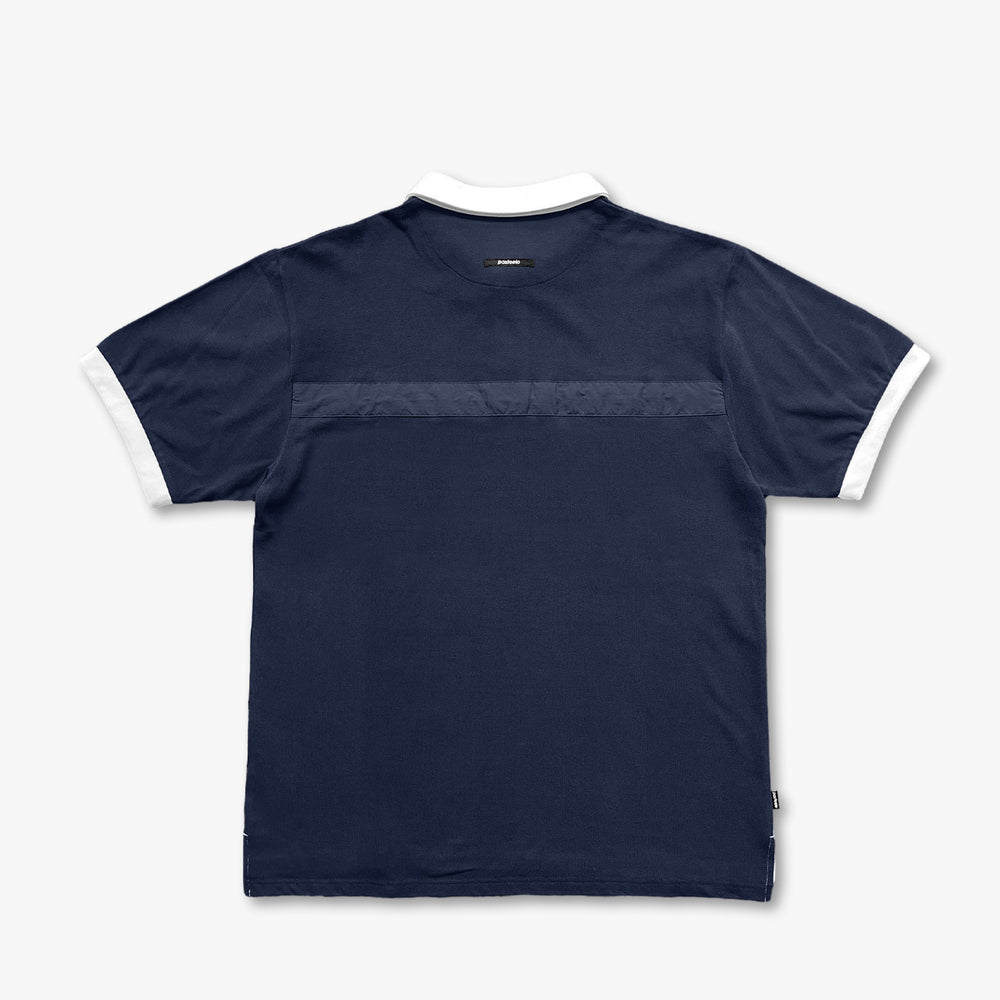 STRIPE POLO SHIRT - NAVY/WHITE