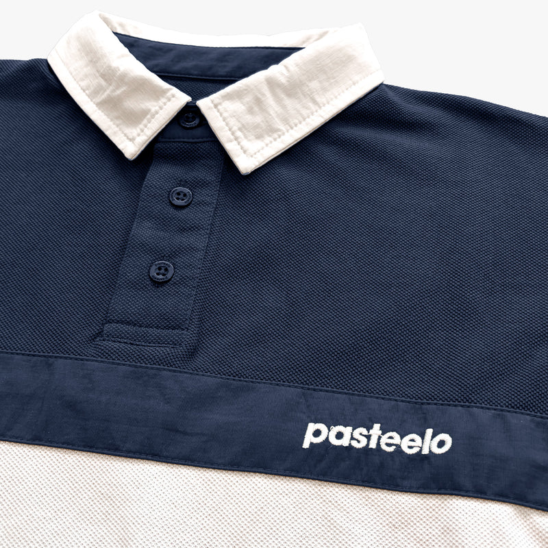 STRIPE POLO SHIRT - NAVY/WHITE