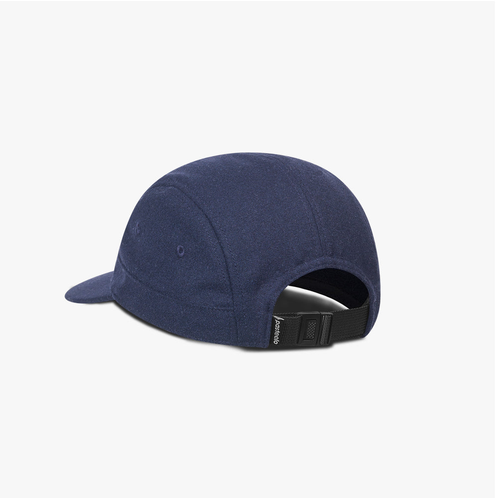 WOOL BLEND 5 PANEL CAP - NAVY