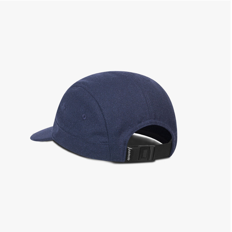 WOOL BLEND 5 PANEL CAP - NAVY