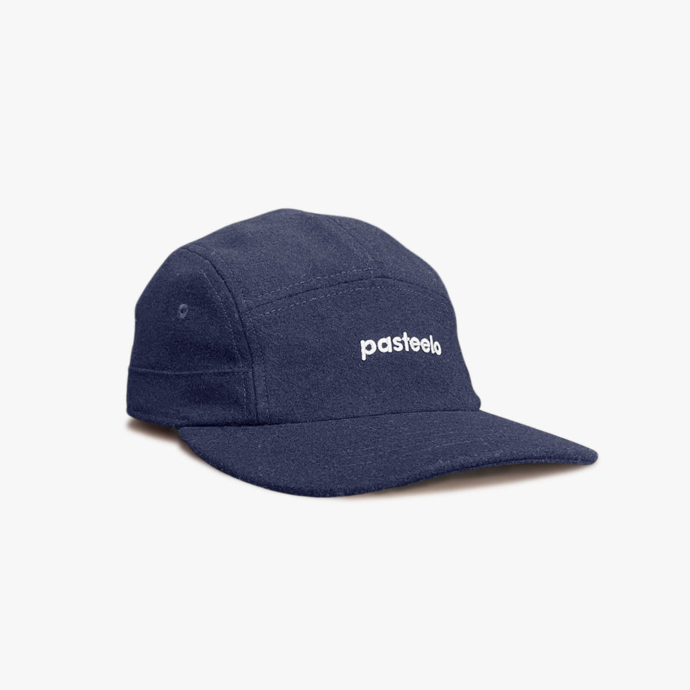 WOOL BLEND 5 PANEL CAP - NAVY