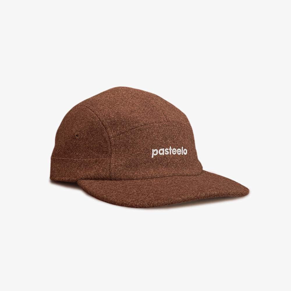 WOOL BLEND 5 PANEL CAP - WALNUT