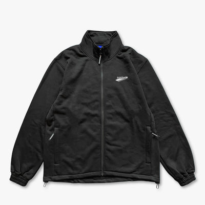 ZIP UP COTTON TRAINER - BLACK