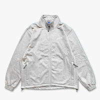 ZIP UP COTTON TRAINER - HEATHER GREY