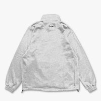 ZIP UP COTTON TRAINER - HEATHER GREY