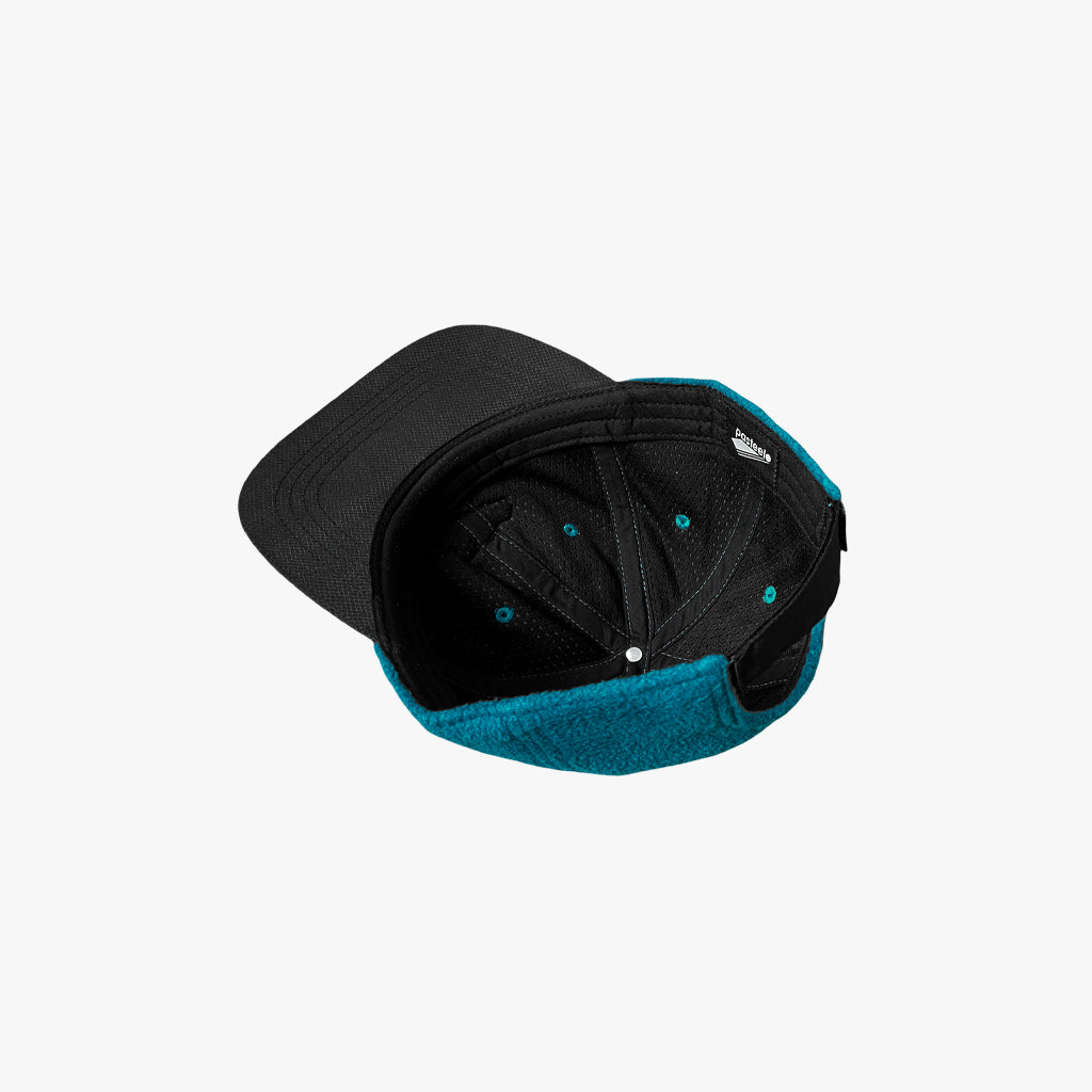 POLARFLEECE 6 PANEL CAP - DARK TEAL/BLACK