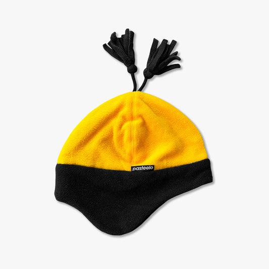 POLARFLEECE EAR FLAP BEANIE - GOLD/BLACK