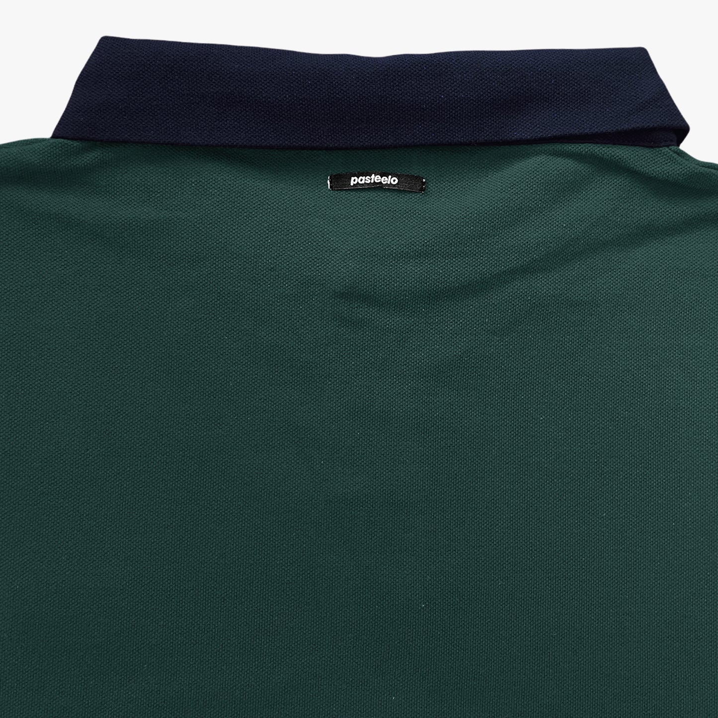 POLO SHIRT L/S - FOREST/NAVY